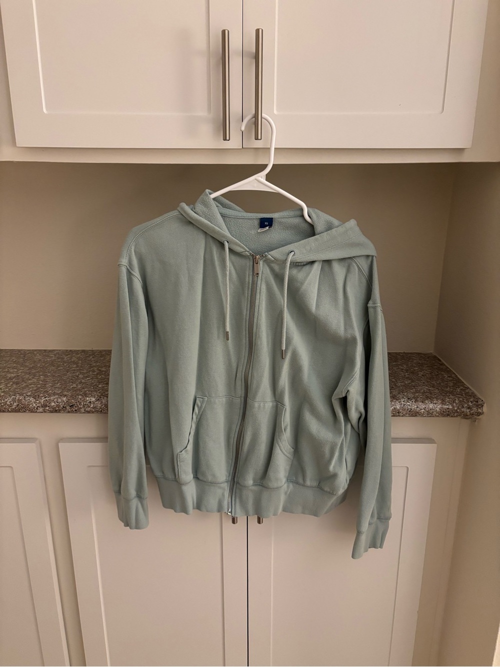 Old Navy Light Blue Full-Zip Hoodie Jacket - Women